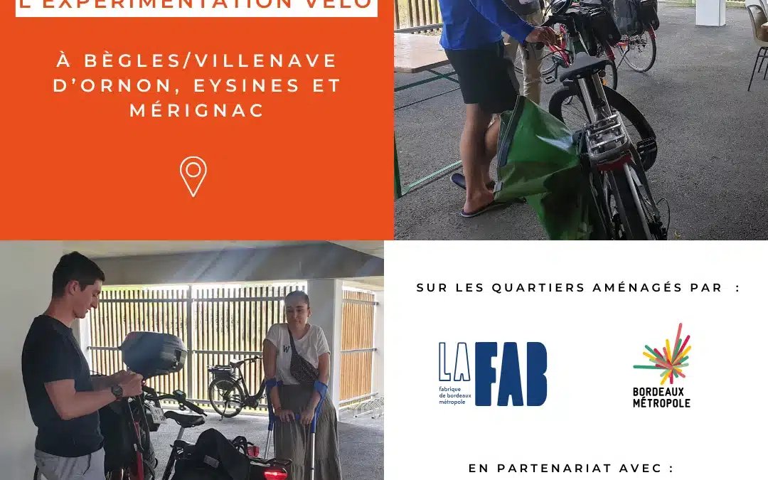 Expérimentation vélo à Bègles/Villenave d’Ornon, Eysines et Mérignac